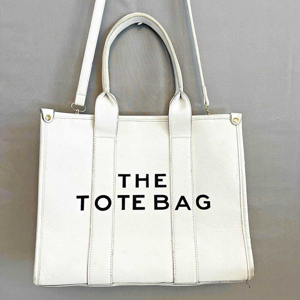 The Totebag Crossbody Bag‎ Tote White Vegan Leather Black Type - Picture 5 of 12